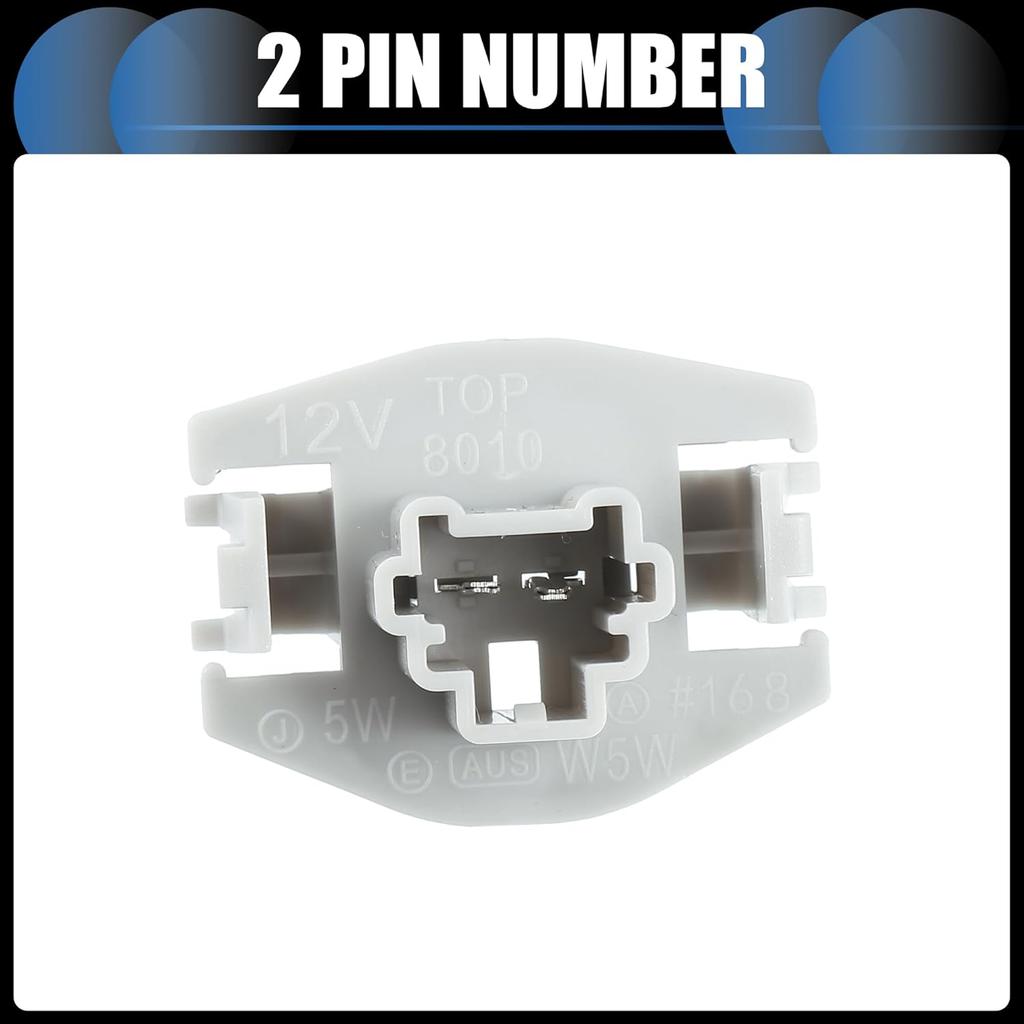License Plate Tag Light Socket, Lamp Connector Housing No.34102SWAA01/34102-SWA-A01 for Honda CR-V Civic Odyssey Gray, 2 Pcs