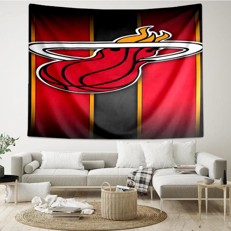Heat Team Logo Artwork Quick-Dry Tapestry Hanging for Bedroom,Livingroom, Playroom,Decor Art Room Wall Tapestry Holiday and Birthday Gifts