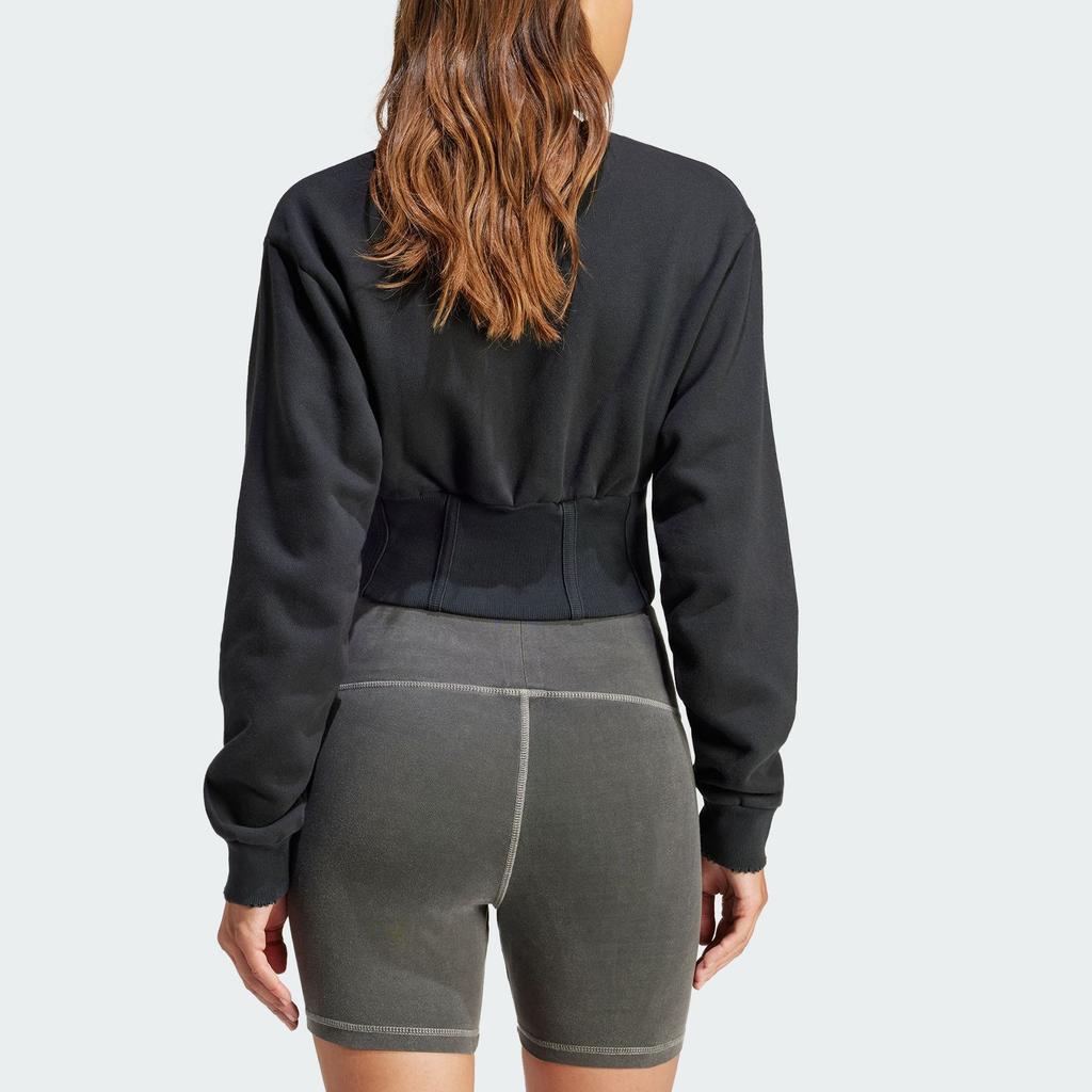 Adidas Originals Crew Sweatshirt Women Tops Black IY9028