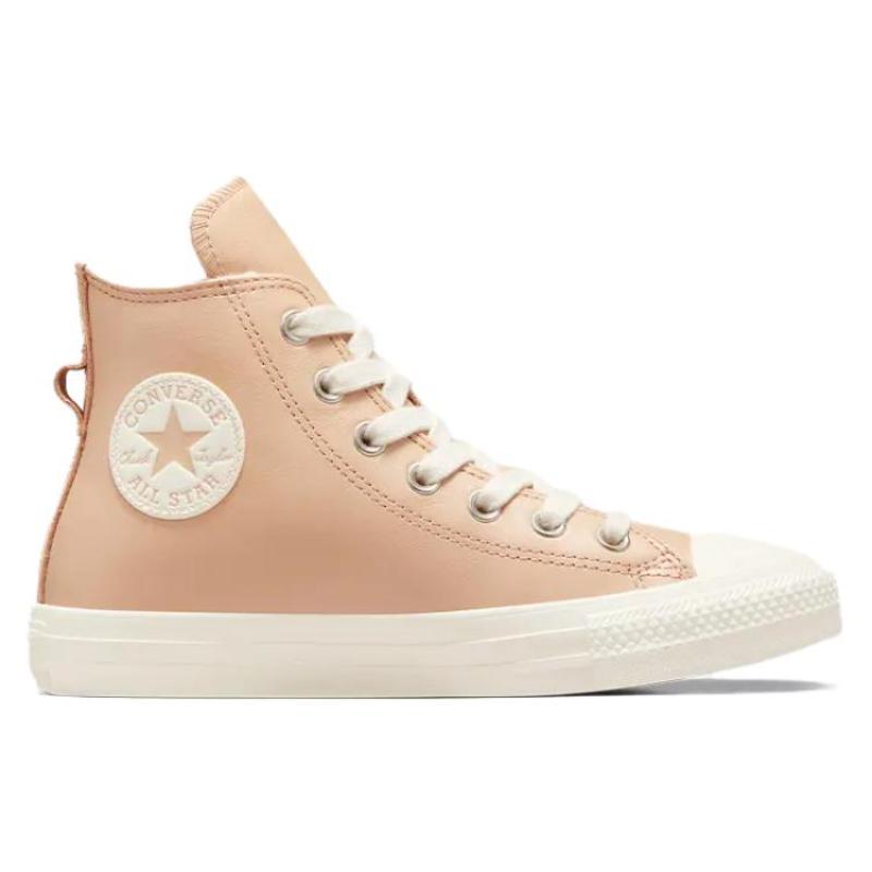 Converse Women's Chuck Taylor All Star Leather High 'Faux Fur Lining   Epic Dune Egret' Women's