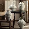 Jingdezhen Designer Wabi-Sabi Ceramic Flower Vase - Ornament Pottery Jar for Hydroponic Flowers and B&B Décor