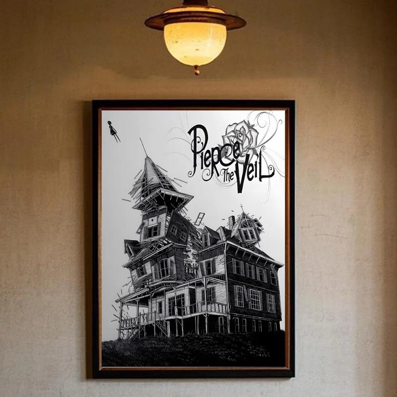 Pierce The Veil Grup Collide With The Sky Poster HD sanat yapışkan duvar su geçirmez ev oturma odası yatak odası bar estetik dekorasyon