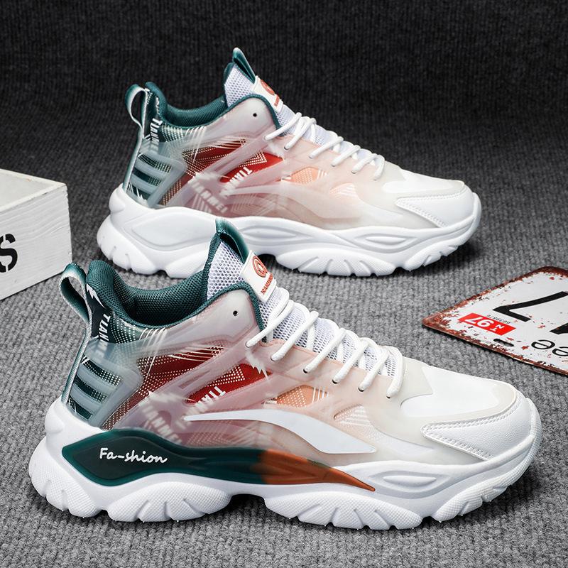 Men's High-Top Leather Sports Shoes for Autumn/Winter - New Fashion Casual Design