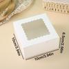 20pcs Kraft Paper Gift Box with Clear Window Square Treat Boxes Party Favor Boxes Gift Packaging Box for Soap Jewelry DIY Paper Box for Birthday