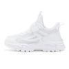 Pure White Student Sneakers - Unisex Double/Single Mesh Leather, Trendy Kids' Athletic Shoes