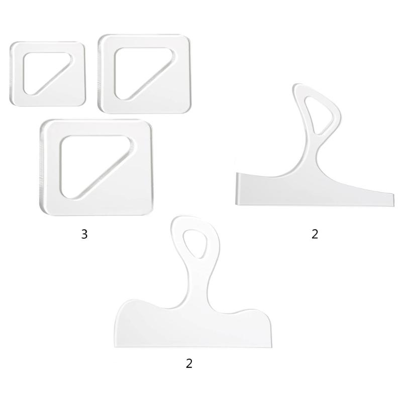 Acrylic Clear Cutting Board Handle Template Multipurpose DIY Crafts Household for Children Adult DIY Cutting Board