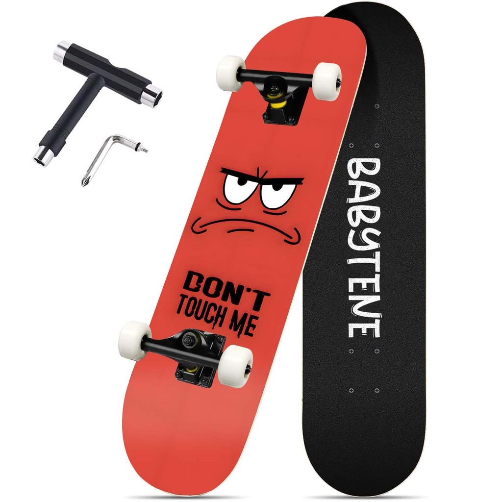 Professional Skateboard 31 Inch Skateboard Kids Adults Professional Beginners Complete 95A Wheels High Precision 8 Tier Deck Cartoon Sliding Board