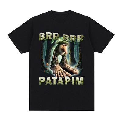 Brr Brr Patapim Tričko Vtipný Italský Brainrot Humor Meme Trička Pánské Dámské Oblečení Módní Styl Trička Bavlněné Tričko Topy