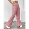 Striped Loose Wide-leg Pants Thin Slouchy Straight Casual Pants Women Drawstring Floor Length Pants Lazy Sweatpants 2026 Summer