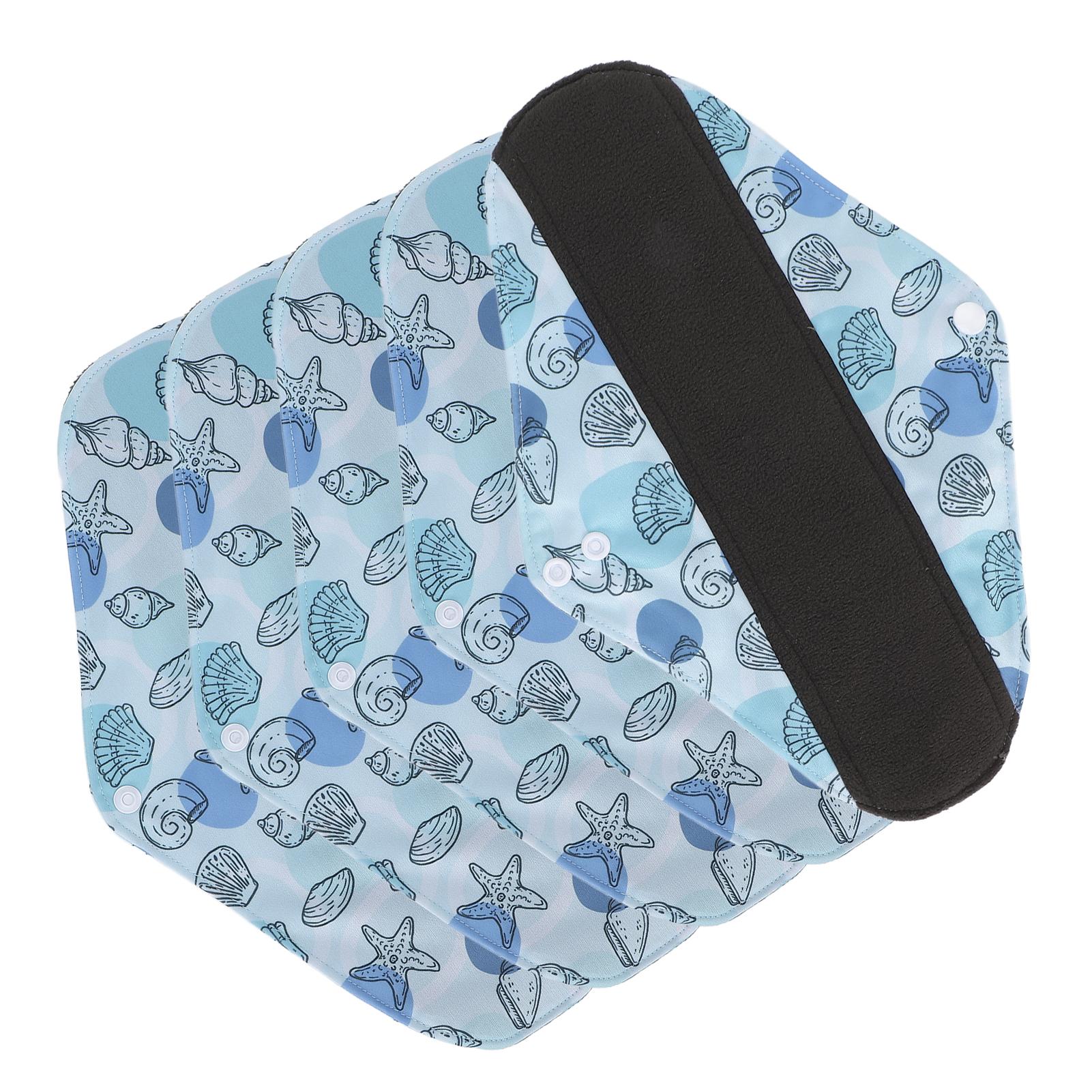 

5 шт. моющиеся многоразовые менструальные прокладки женские бамбуковый уголь изысканные модные гигиенические прокладки G66