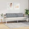 Back Cushion Light Grey 200 X 19 X 50 Cm Fabric