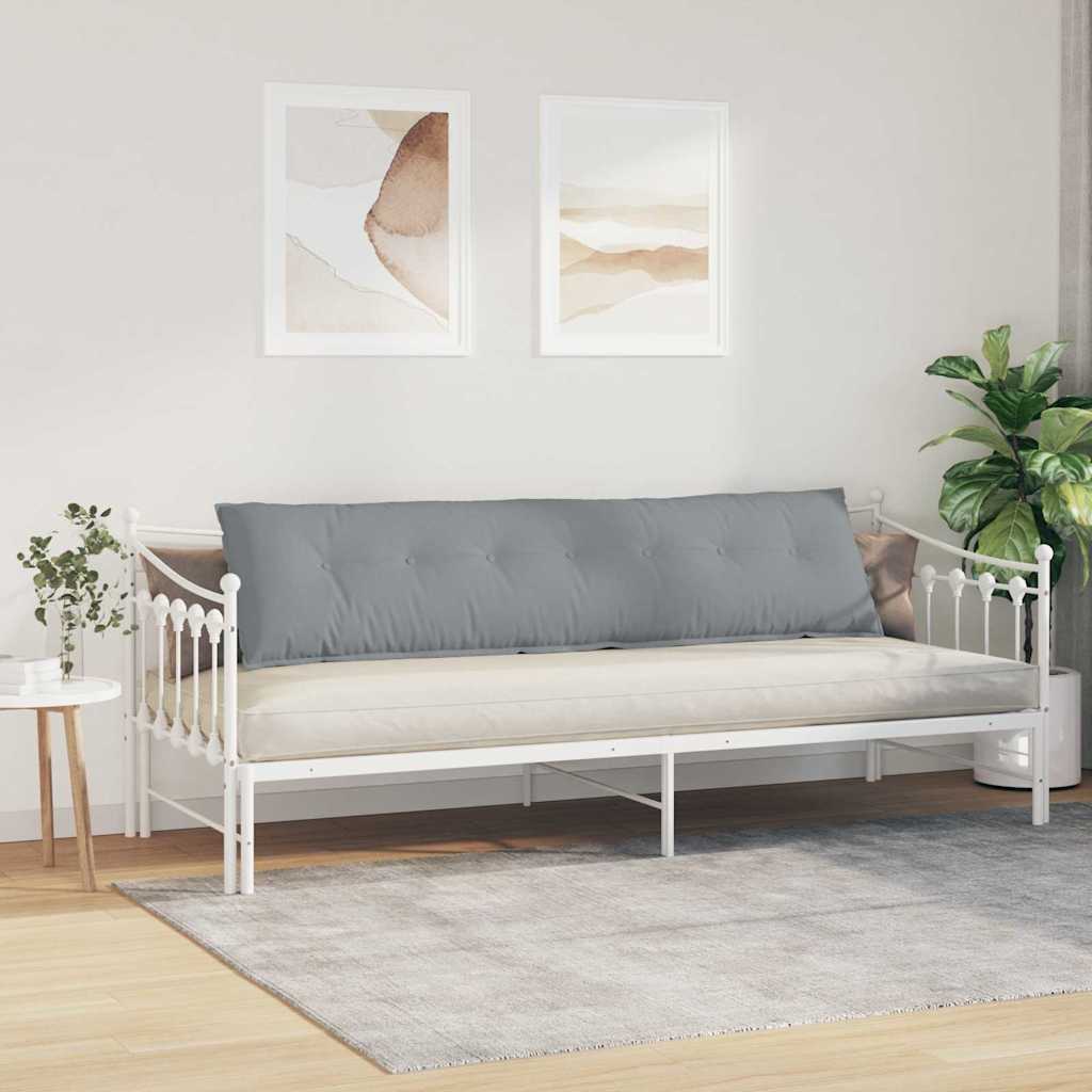 Back Cushion Light Grey 200 X 19 X 50 Cm Fabric
