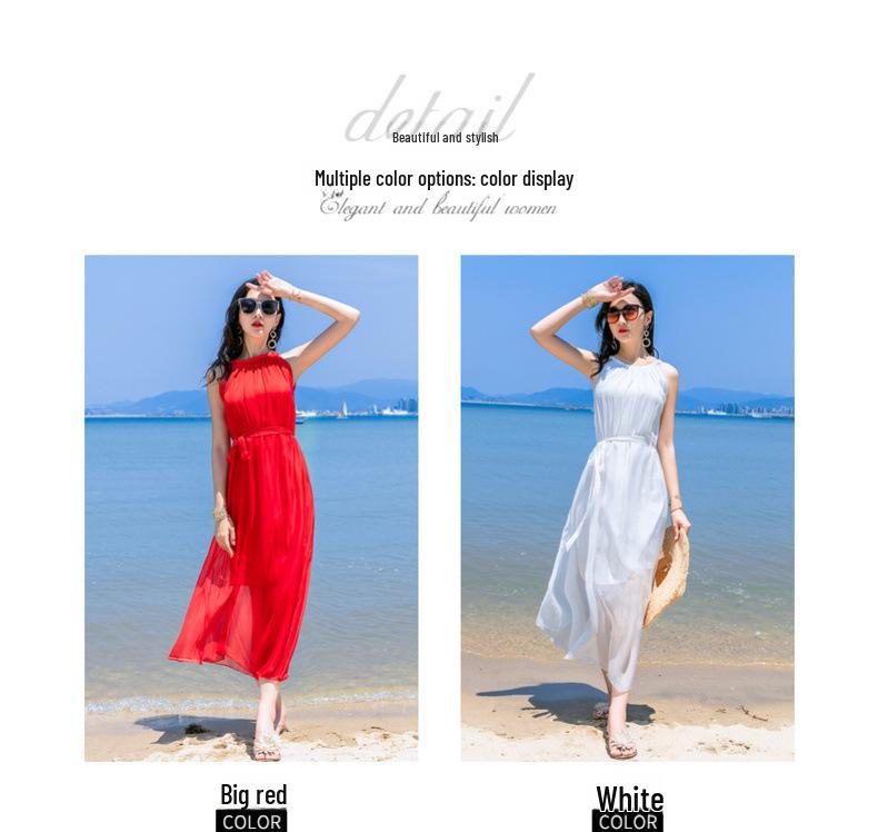 Mulberry Silk Bohemian Long Dress for Women