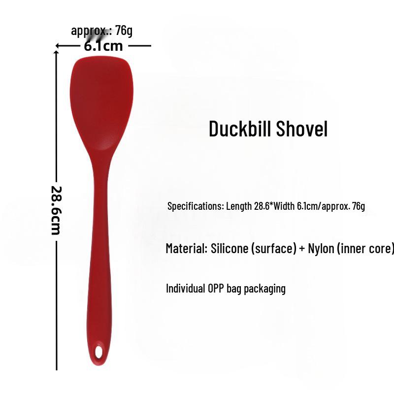 Silicone Full-Wrap Flat Head Spatula for Baking, Mixing, and Salad Serving.