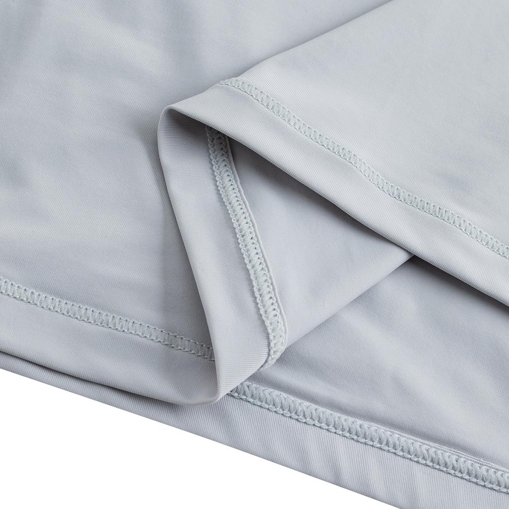 Anta Série de Treinamento Proteção da Pele de Gelo Top Esportivo de Tricô Proteção Solar de Verão Tops Femininos Pepino-Cinza 162627706-7