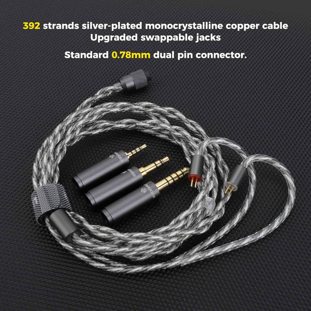 LETSHUOER Z12 14.8mm Planar Magnetic Driver IEM, Gold Edition HiFi In-Ear Earphones with CNC Machined Aluminum Alloy Ear Cavity (All Gold Color