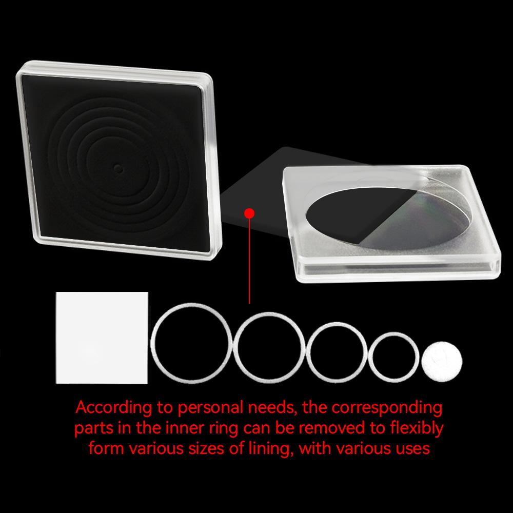 20PCS Plastic Square Coin Holder Capsules Container Coin Transparent Gaine Small Round Coin Protection Box Display 20mm-40mm