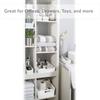 6 Pack Plastic Organizing Storage Basket Set White
