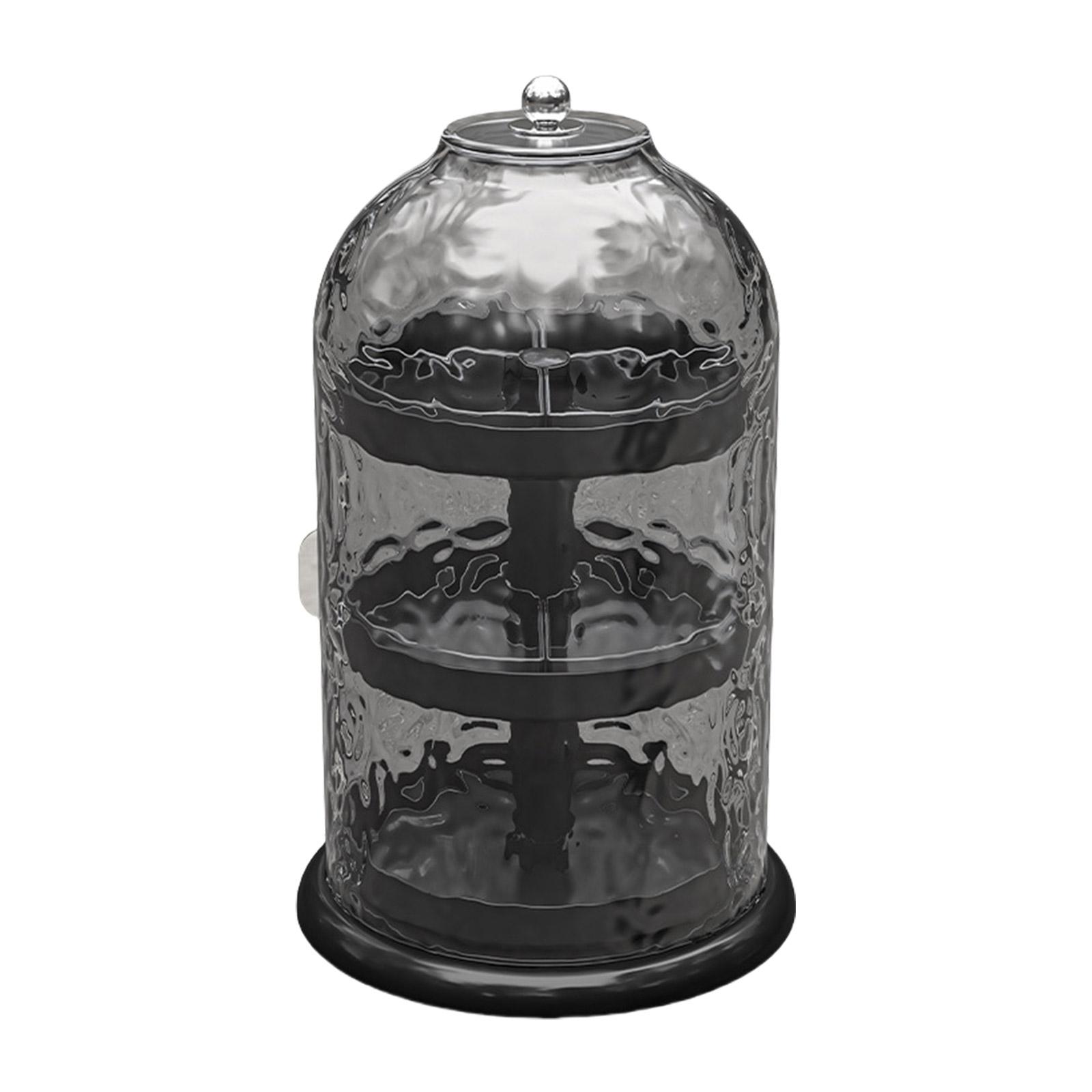 Convenient Rotating Cosmetic Organizers Rotating Makeup Stand Clear Storage Holder for Countertop Cosmetic Display прозрачный черный