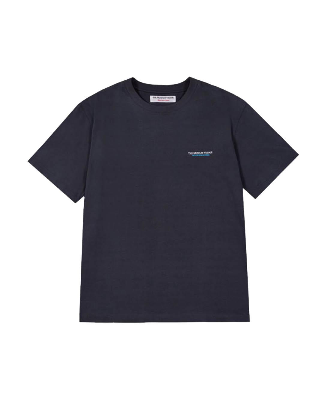 The Museum Visitor Logo Spray Washed T-Shirts (Charcoal) S