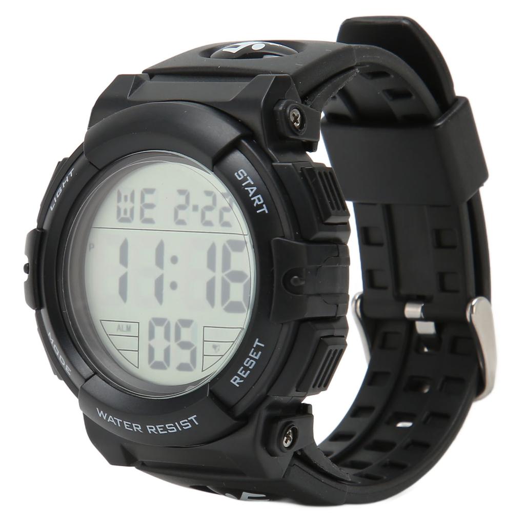 Men Wrist Watch Waterproof Luminous PU Leather Multifunction Electronic Male Watch for Gentlemen