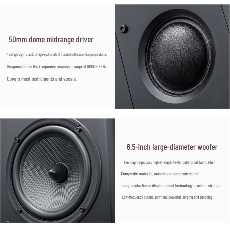 HiVi M3 Plus Passive HiFi Bookshelf Speaker System with Diva Stands (CN Version)