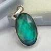 Pendentif Oval CERTIFIÉ en Argent Sterling 925 Opale Naturelle 21 Carats Bijoux Pour Cadeau