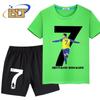 2026 Summer Ronaldo 3D Printed Summer Children's T-shirt Sports Shorts Set Suitable Women Comfortable