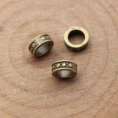 20pcs 7.5x7.5x3.1mm 3 Colors Antique Silver Color Antique Bronze Color Antique Gold Color Spacer Beads DIY Jewelry Accessories