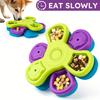 Slow Feeder Dog Bowl Anti Choke Three Layer Design Non Slip Suction Base Rotating Slow Eating Plate for Pet Feeding