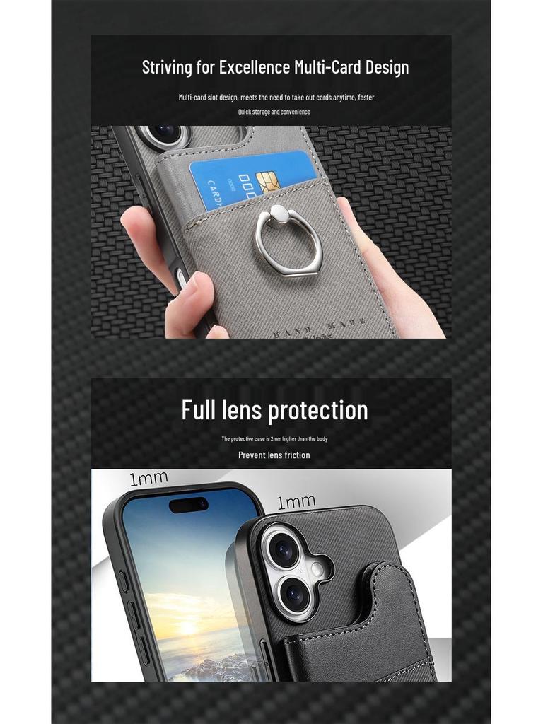 MOTO Edge60 Phone Case Wallet with Ring Holder, Compatible with Edge75