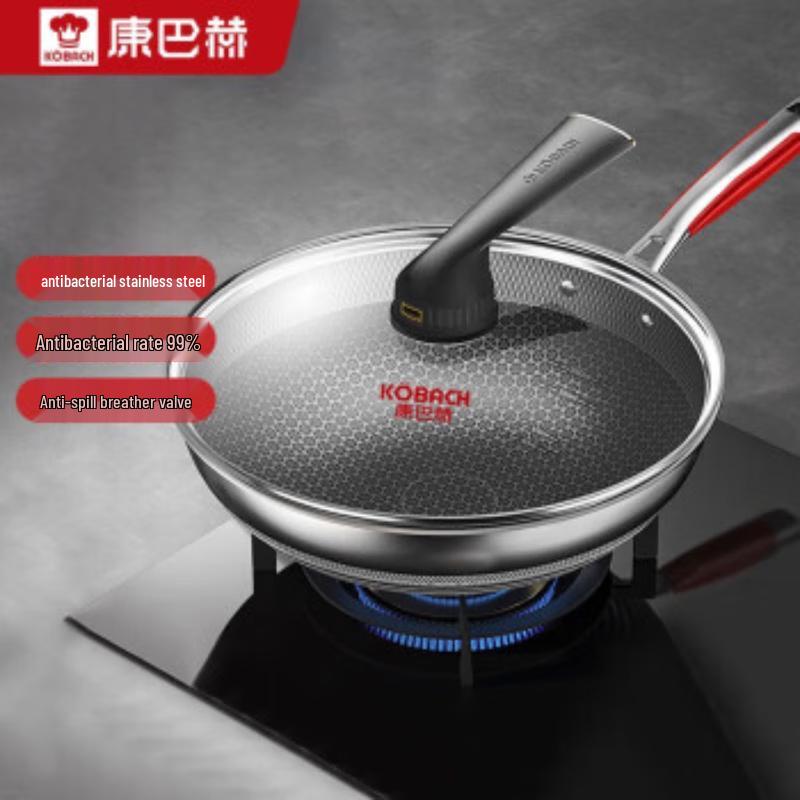 KABACH 5th Gen Antibacterial Honeycomb Non-stick Wok