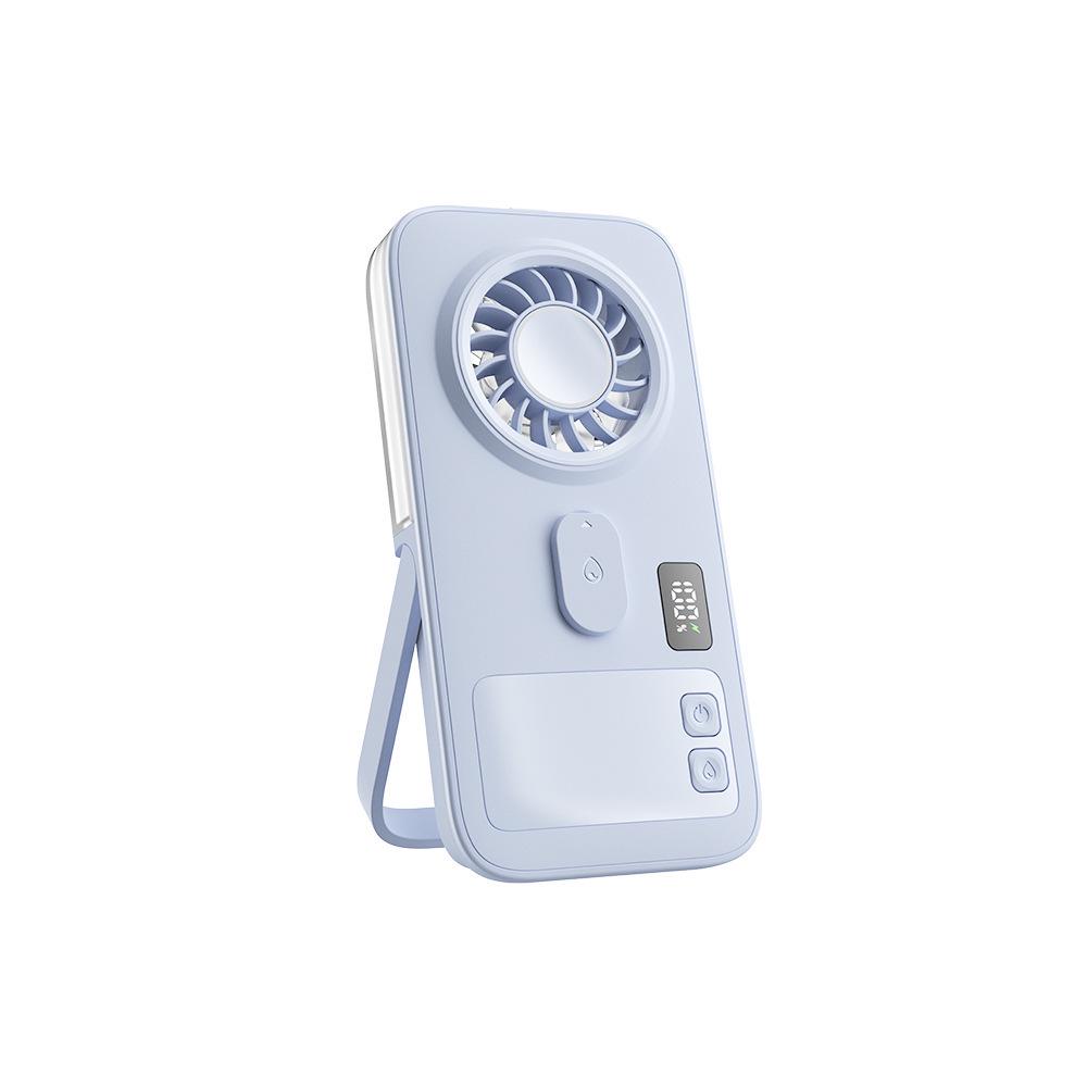 2026 Portable USB Mini Refrigerating Spray Fan: Outdoor & Desktop Multifunctional Handheld Fan Color box with Chinese and English manual синий