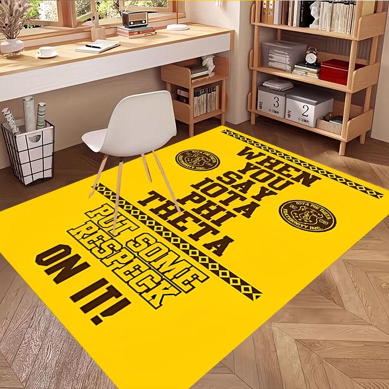 Iota Phi Theta Print Rug, Washable Floor Carpet, For Entryway Dorm Laundry Room Office Study, Home Decor Birthday Christmas Gift