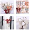 1 Pair of Magnetic Butterfly Flower Drapery Holders with Adjustable Length for Home Decors Curtain Tiebacks Straps Tie