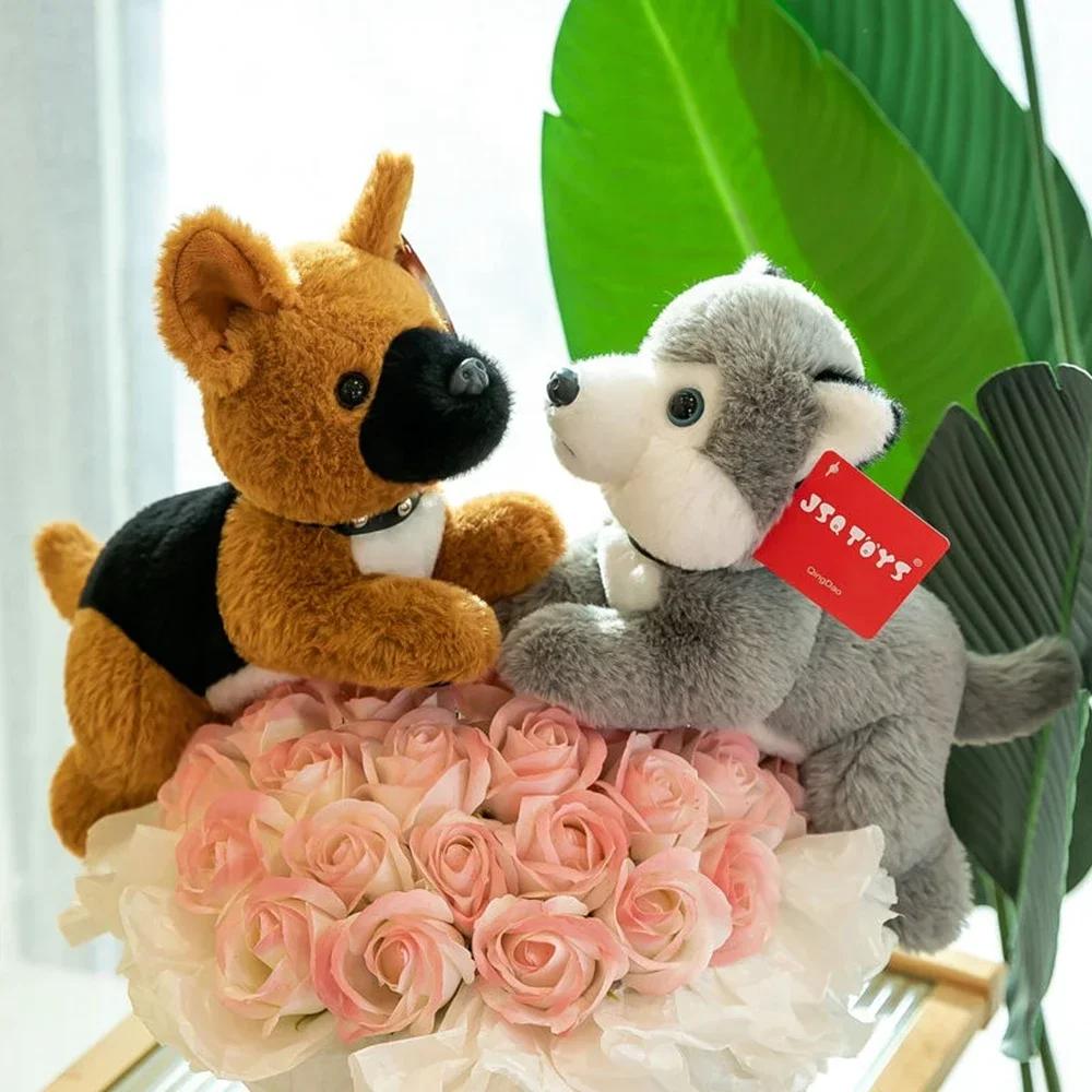 30CM Funny Party Dog Plush Toy Corgi Bulldog Husky Cute Super Soft Birthday Gift Doll Send Friends Kids Festive Decoration