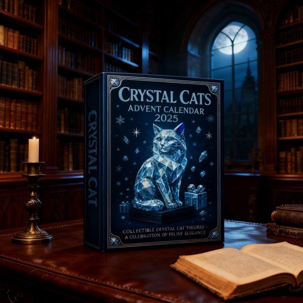 2D Acrylic Design Crystal Cat Christmas Advent Calendar  Festival Party Supplies