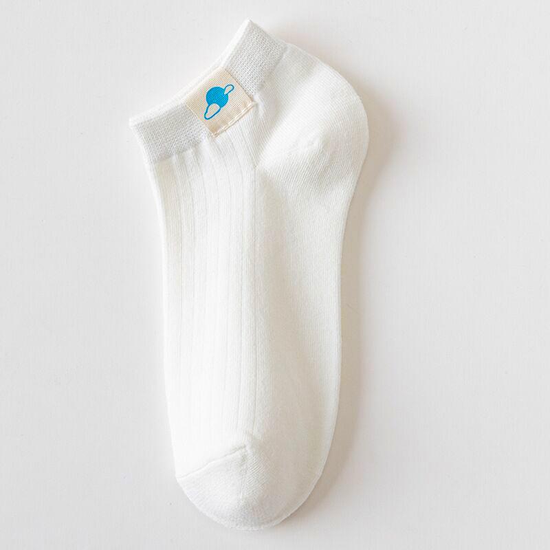 6 Pairs Women Socks Harajuku Female Cotton Short Socks Cartoon Fruit Sun Earth Socks Spring Summer Breathble Casual Ankle Socks