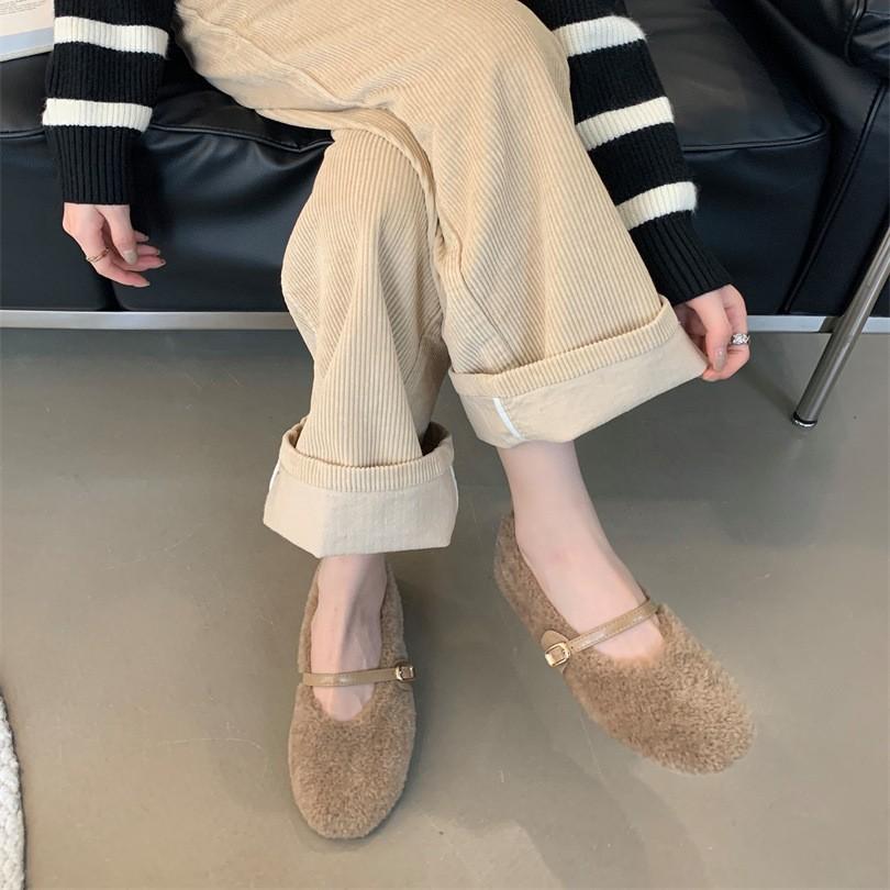 Inner 3cm Mary Jane Mao Mao Shoes Women's Shoes 2025 New Autumn and Winter Gentle Word with Doudou Shoes