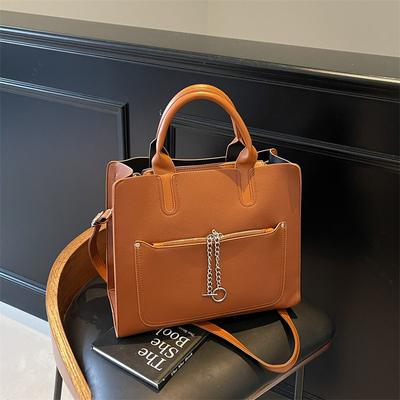 Nouveau sac à main pour sortir, pour les trajets quotidiens, sac cabas simple et décontracté, sac messager à la mode à couleurs contrastées et grande capacité