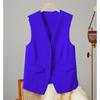 Vest Women Sleeveless Jacket Waistcoat V Neck Single Breasted Tops Outerwear Spring Summer Female Office Lady Vintage Coat