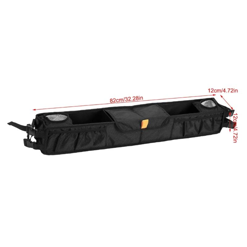 Foldable Golf Cart Organizer With Heavy Type Polyester Large Storage Space Easy Setups Stable Attachments