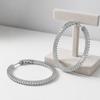 Large Hoop Earrings Manufacturer Circle Cubic Zirconia Hoop Earrings S925 Silver New European American Women Earrings