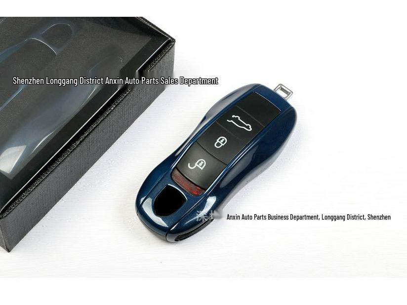 Midnight Blue Car Key Shell for Porsche MACAN, Cayenne, PANAMERA, 718/911
