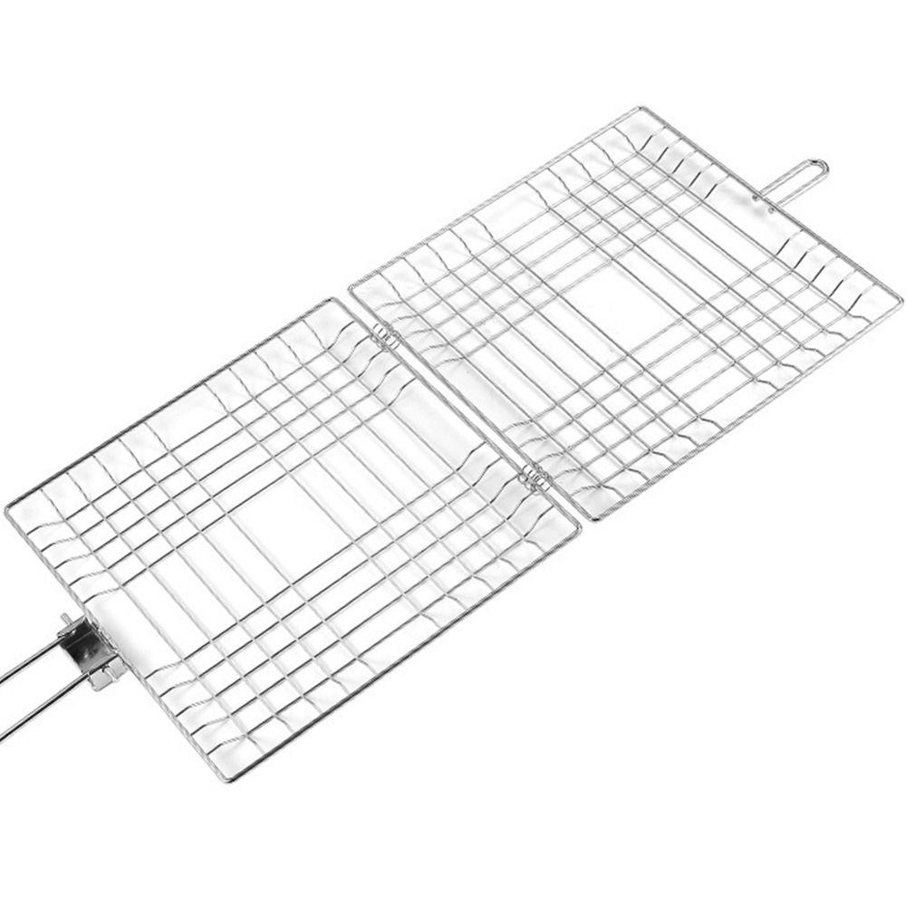Easy To Clean Portable BBQ Net With Handle BBQ Grilling Basket Durable Grill Basket  Grilled Fish