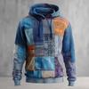 Geometric Plaid Hoodie Sweatshirt Men Women Fashion Plus Size Hoodies Patchwork 3D Print Men Clothes Y2K Oversized Tracksuit