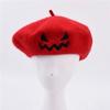 Embroidered Face Painter Hat Lightweight Artist Hat Warm Pumpkin Beret Hat  Autumn Winter Wear