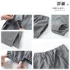 [Poweforest] Workwear Samue Men's Spring/Summer 100% Cotton Front-Opening Yukata Large Size Slightly Traditional Japanese Clothing Set (Gray, 3L)