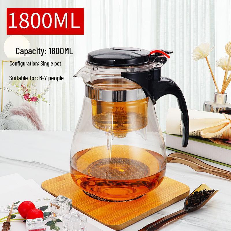 Elegant Multi-purpose Teapot with One-key Filter - Glass Tea Brewing Set & Gift with Custom Logo Print