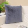 Rabbit Fur Pillow Square Pillow Living Room Sofa Plush Decoration Bay Window Pillow Cushion Soft Bedside Backrest Removable and Washable